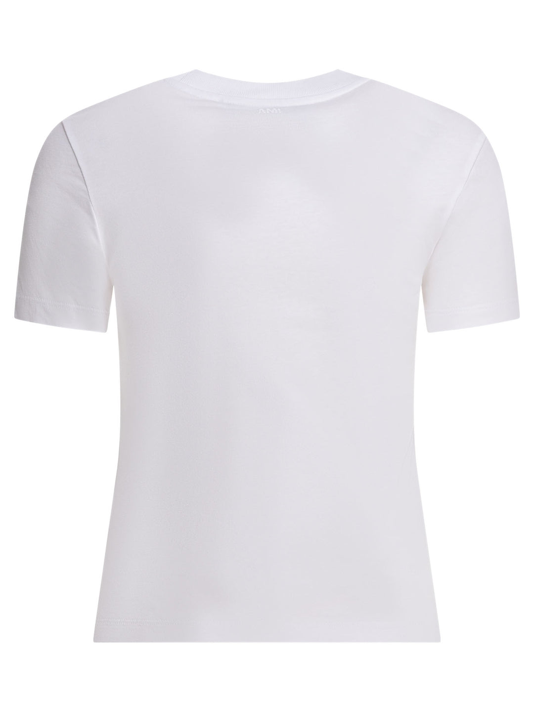 Ami Paris Crew-Neck T-Shirt With Logo T-shirts - White | 9636abfdd8a9ff23e46fb618992344d4733c5f18