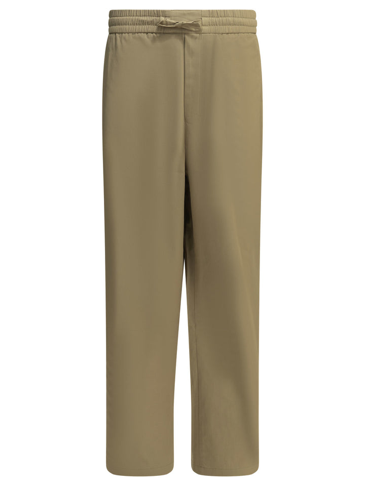 Ami Paris Casual Cotton Pants Trousers - Beige | 1d68a22bad041aa6944d8983cce3e2b694fda765