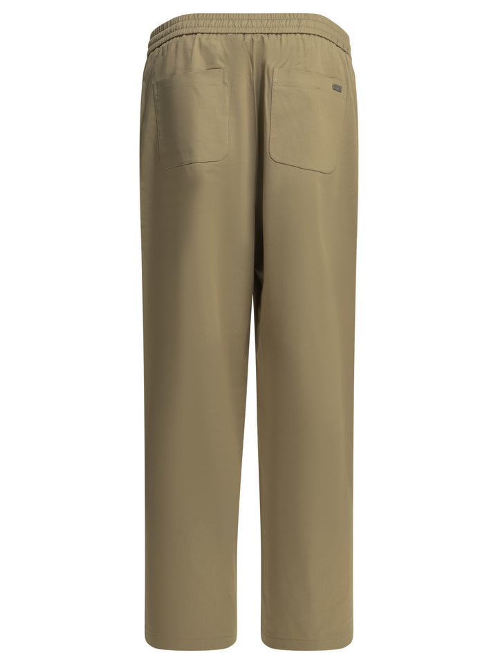 Ami Paris Casual Cotton Pants Trousers - Beige | 6733b47eefb93dc5a16541b5b3f87013017710f8