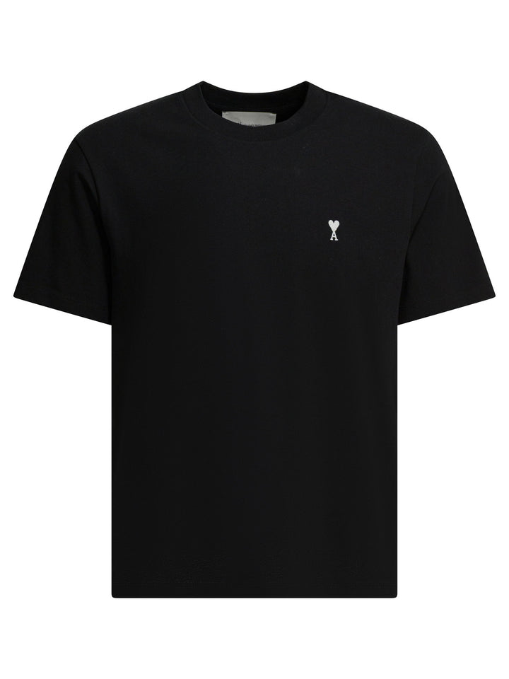 Ami Paris Ami De Coeur T-shirts - Black | 345211f7b061c532b79faf7e0054b9844741d1fa
