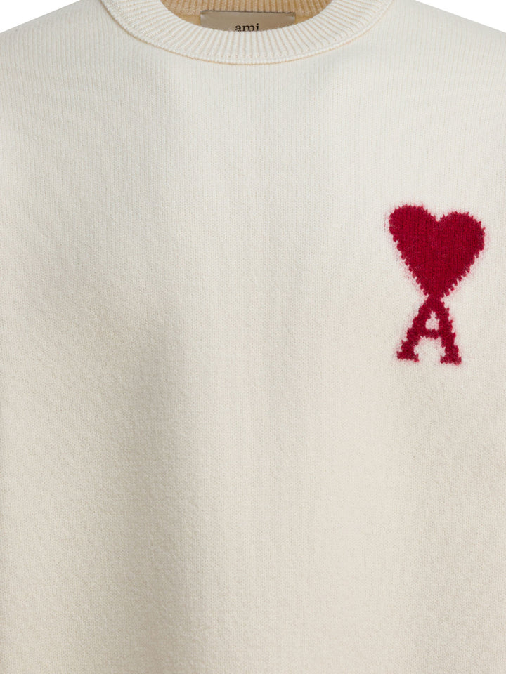 Ami Paris  Knitwear - White | 523585894f9c8b74917213fa7f88b32aaa5b99b9