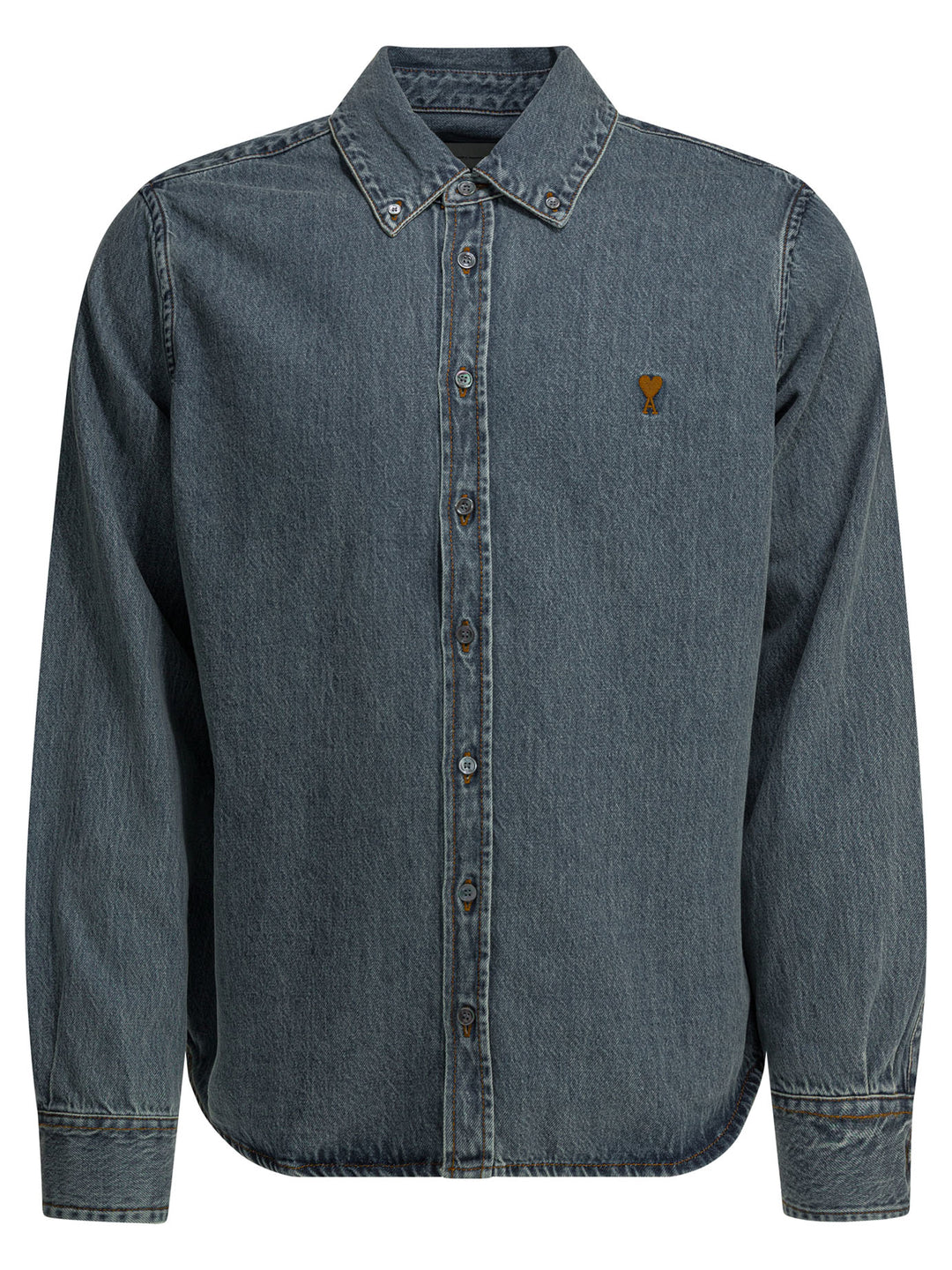 Ami Paris Ami De Coeur Shirts - Blue | 29c474c4275ee675934214ab3c6b4d8f4ed6b969