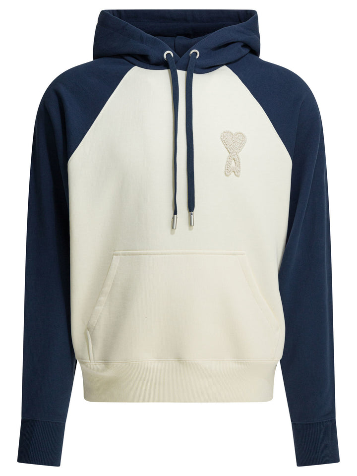 Ami Paris Ami De Coeur Sweatshirts - White | bda4aa57f89cb4fdab283b68c05a1fe622caf8e6