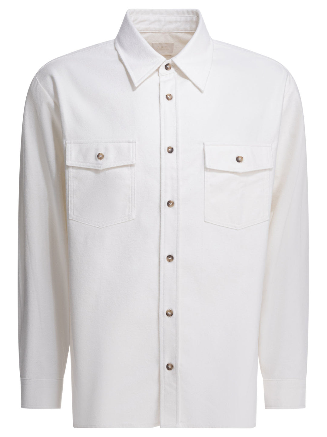 A.P.C. Cotton Overshirt Jacket Jackets and Coats - White | 595f423180499fde465ad836bfd586a3c76b86eb
