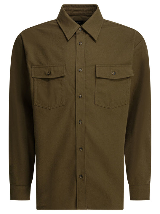 Cotton Overshirt Jacket Jackets And Coats Green