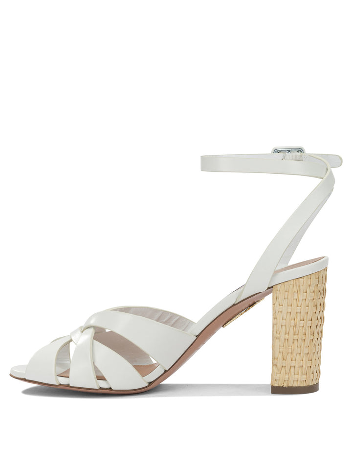 Aquazzura Copacabana 85mm Sandals - White | 38c689f855e2dbbeb62d7825b96665af1f0b2423