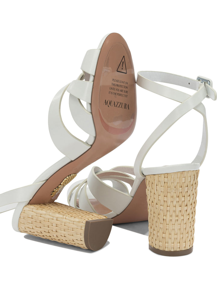 Aquazzura Copacabana 85mm Sandals - White | c911382a17696aa253699fc7061280e37df7f32b