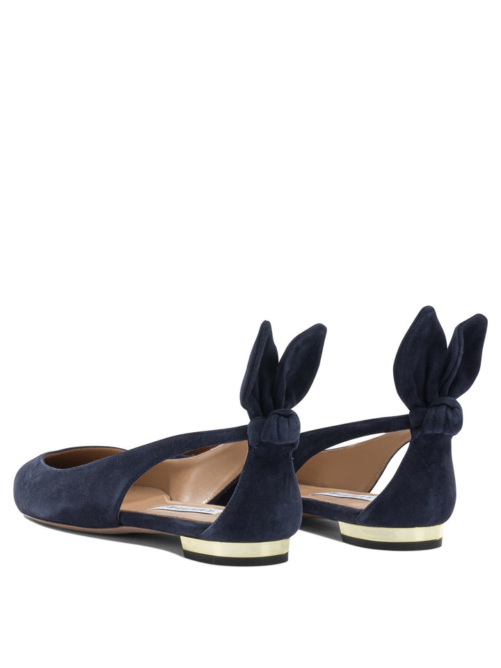 Aquazzura Bow Tie Ballet Ballerinas - Blue | b5130a8cdbfeaa4f7c0f1e77ad1ca677a15b907e