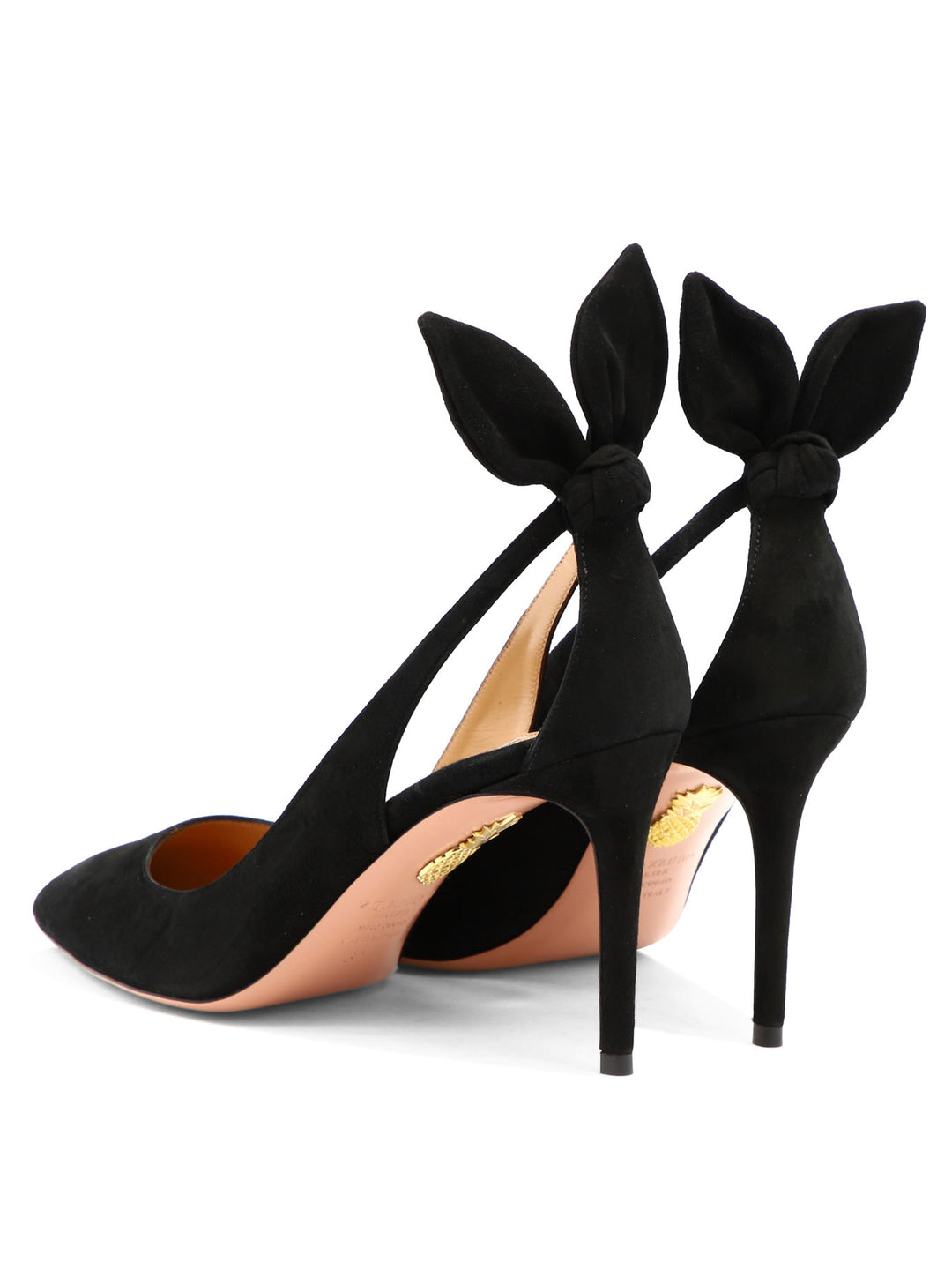 Aquazzura Bow Tie 85 Mm Heeled shoes - Black | 99176bcf46143c1f9d2ea20c8c86f6da0cb5bd74