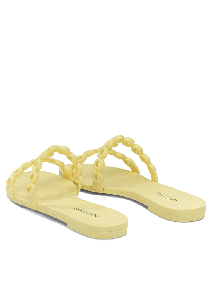 Aquazzura Inifinity Chain Sandals - Yellow | 2927972edeca6df7a230c0b42ce12d5a6da79572