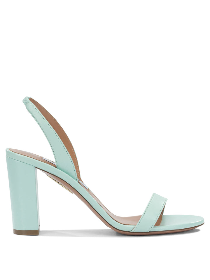 Aquazzura So Nude Block 85mm Sandals - Light blue | 602279c09e7bbf5f4328cb26e05d7c6a6d382299