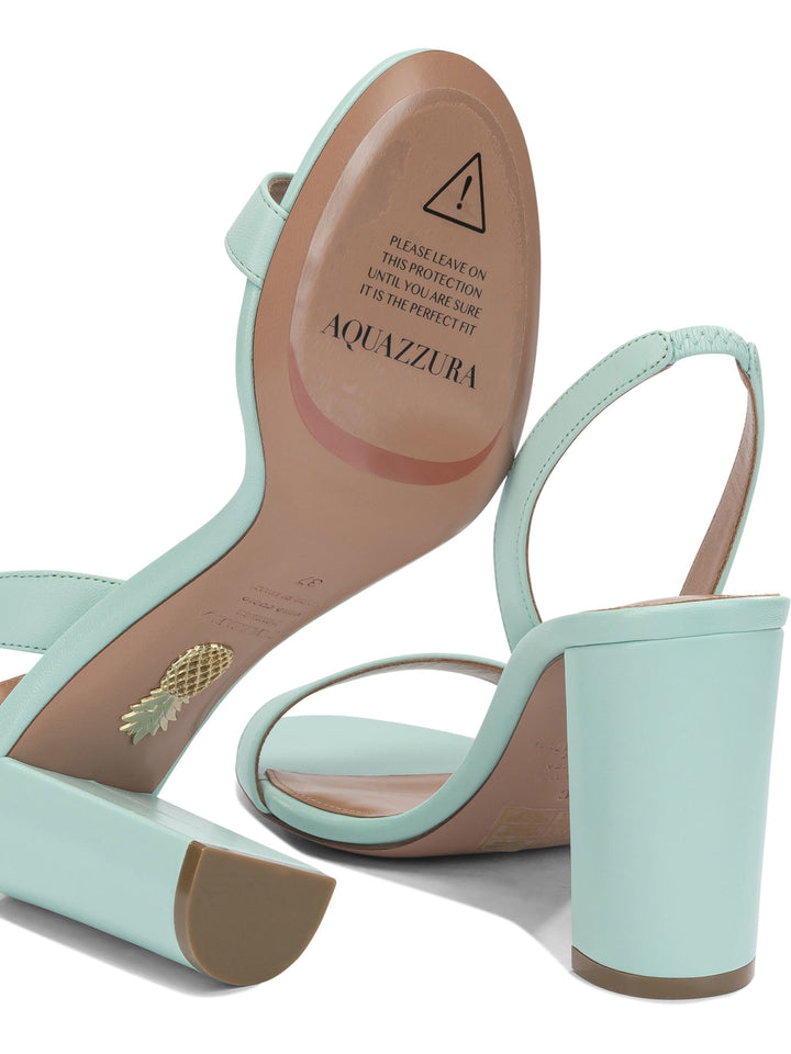 Aquazzura So Nude Block 85mm Sandals - Light blue | 8c71e050b8a2244adaee16faf397defb0bae8876