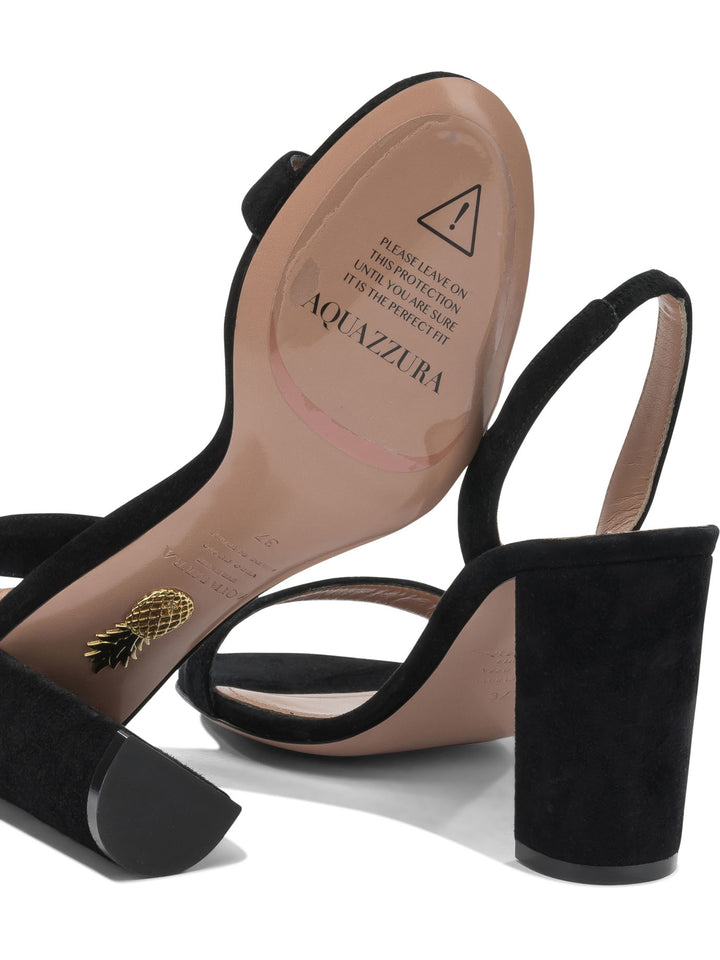 Aquazzura So Nude Block 85mm Sandals - Black | 452e13218c1ade19802d565c3ce5638eae4fd142
