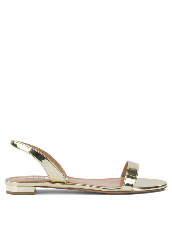 So Nude Flat Sandals Gold