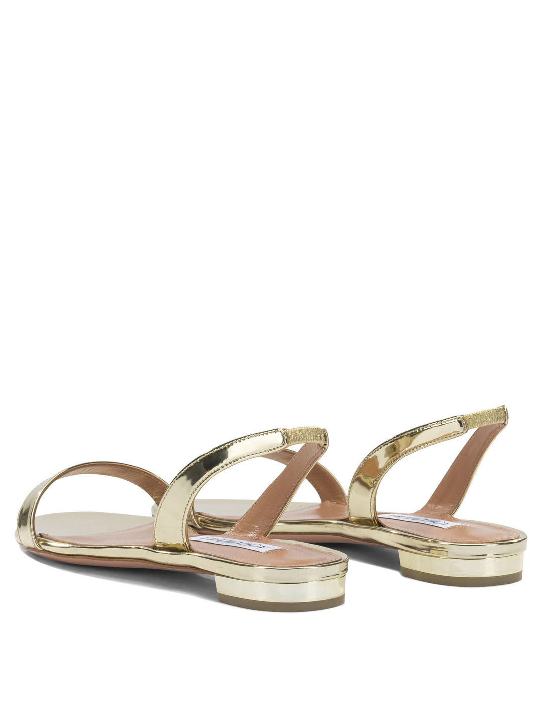 Aquazzura So Nude Flat Sandals - Gold | 5872029682242f586c7c4466e2388e254beccd4f