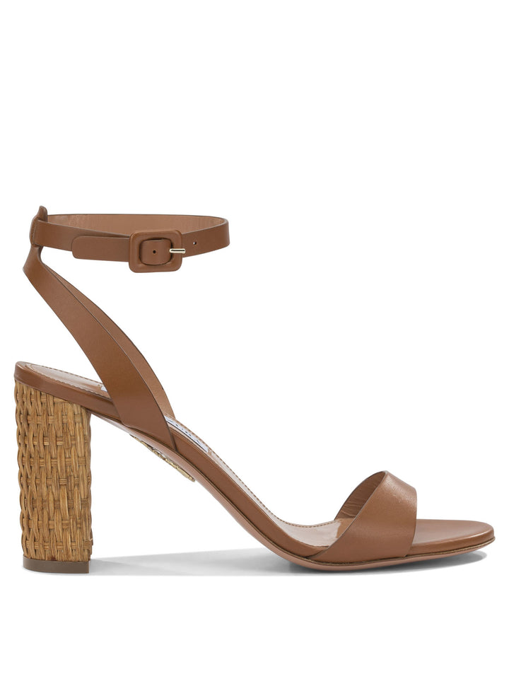 Aquazzura Sunseeker 85mm Sandals - Brown | 091615369f2e5fefe6ec10d93c510c8c70763cd2