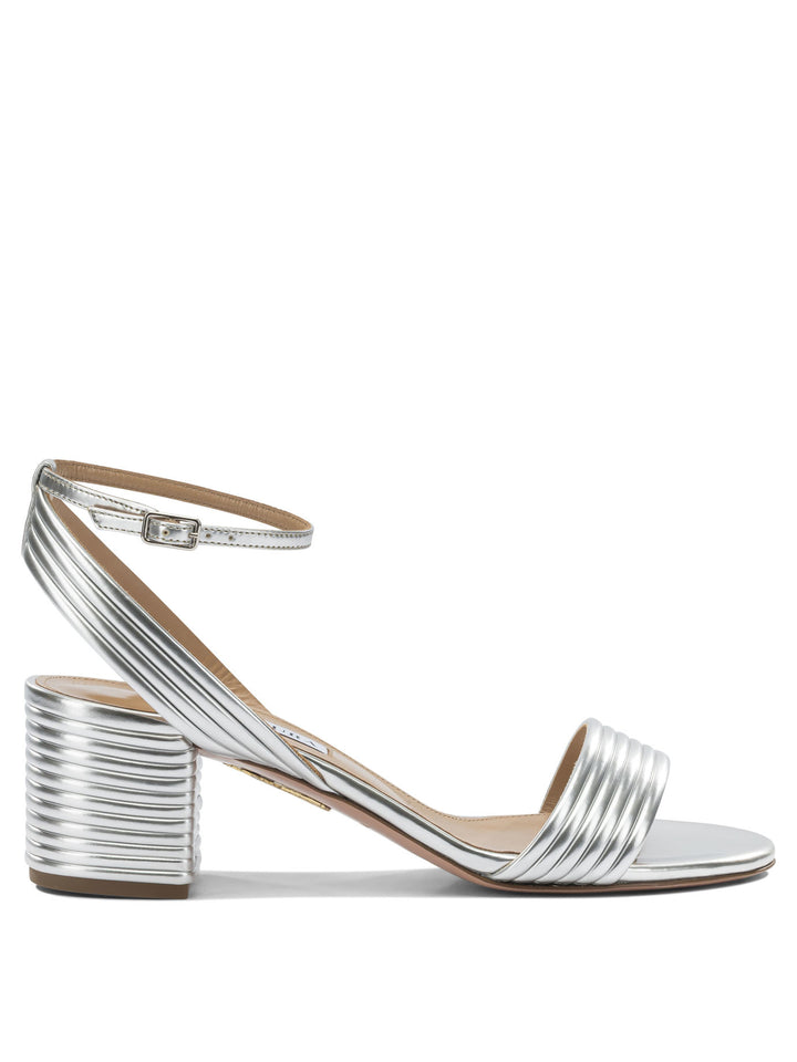 Aquazzura Sundance Sandal 50 Mm Heeled shoes - Silver | 86f4ca3ed65103e5590d011649586e310e32885c