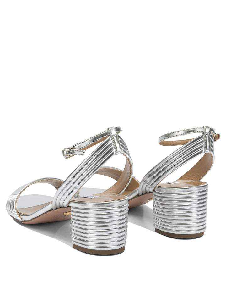 Aquazzura Sundance Sandal 50 Mm Heeled shoes - Silver | f6225a1365bcef0a3c15ee520a56c9db564c5d94