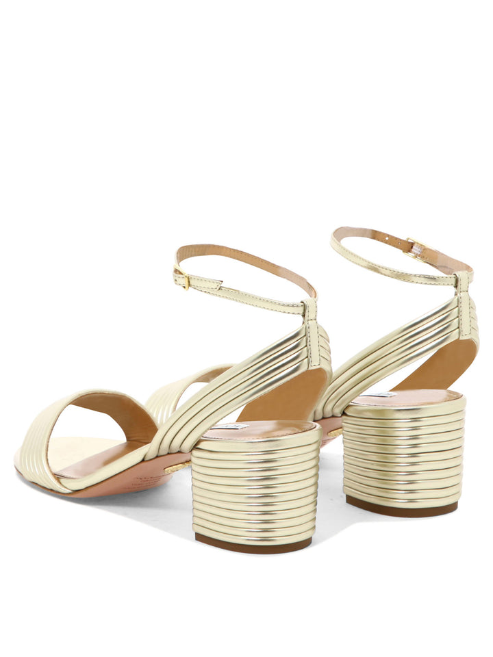 Aquazzura Sundance Sandal 50 Mm Heeled shoes - Gold | e79f75738256a62fa150d770a933019375f95581