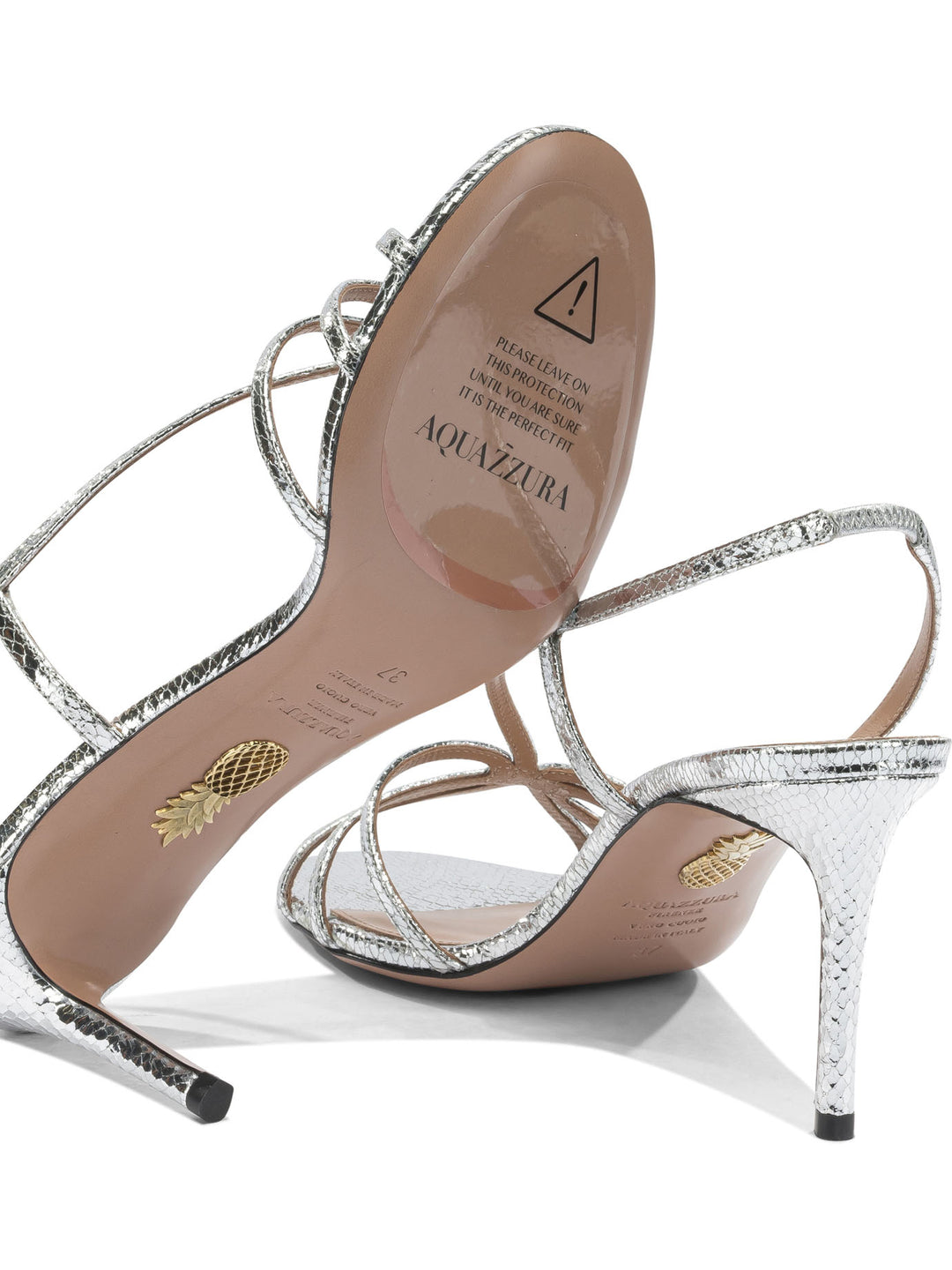 Aquazzura Talk To Me 75mm Sandals - Silver | 706520c6e519f6c426983e3838a4979fa5fadba8
