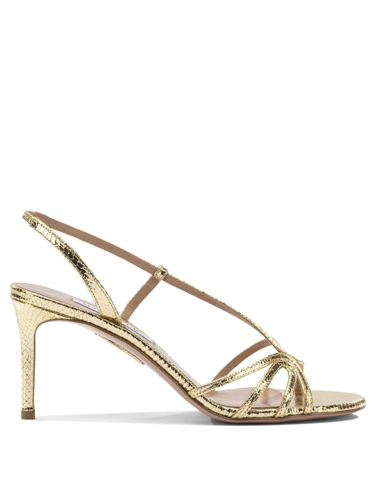 Talk To Me 75mm Sandals Gold