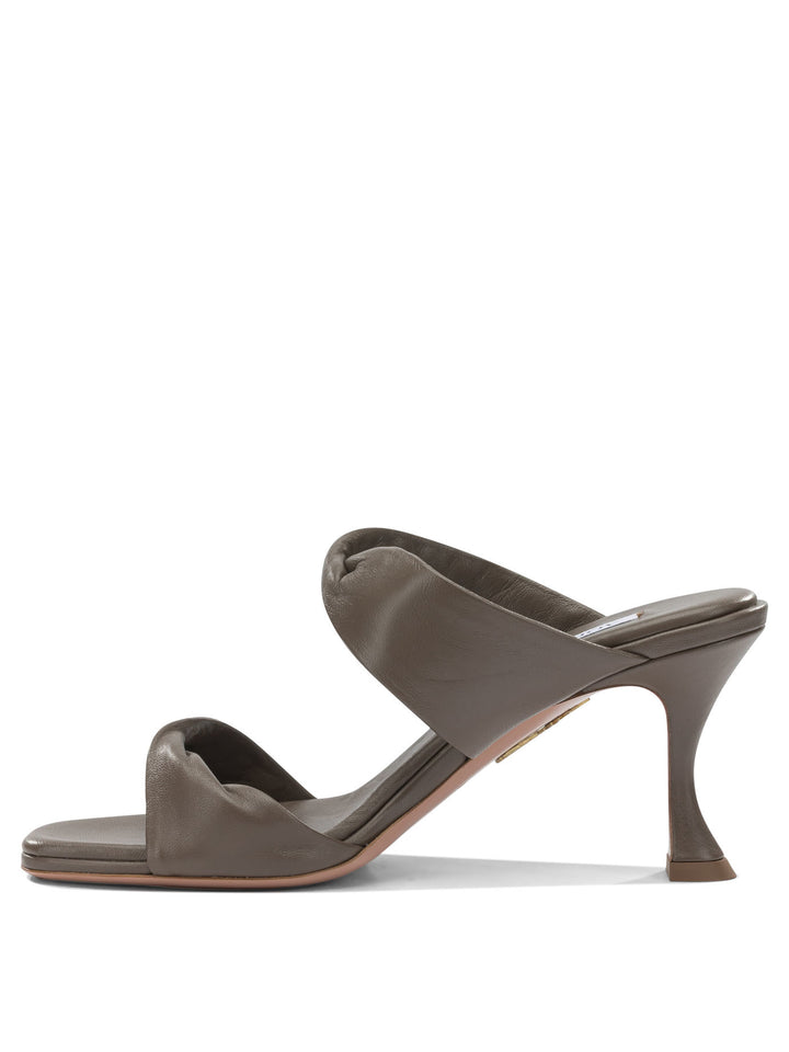 Aquazzura Twist 75mm Sandals - Brown | 42ddc7fe5040db869185a9f69da19ed000d893b9
