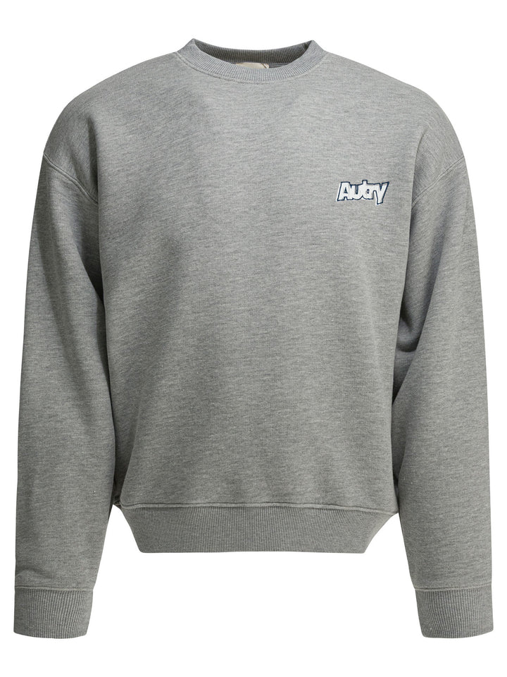 Autry Crewneck Sweatshirt With Logo Sweatshirts - Grey | 29c1ad4b35c1335d117efd85beb77f324c6f4b2e