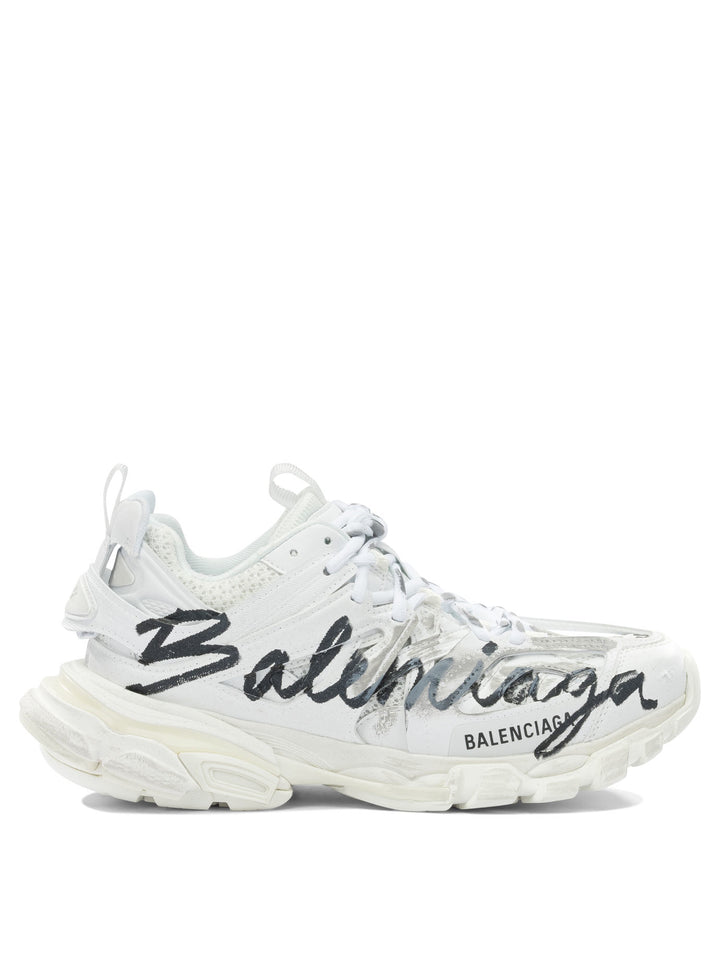 Balenciaga Track Signature Sneakers & Slip-On - White | 80eb3140dde63c9bed9bbecb18791e1733ab48d4