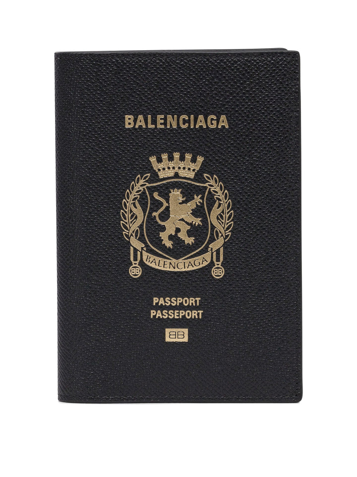 Balenciaga Leather Passport Holder Wallets & Card holders - Black | 1949c6a7ee408c210e3604453c33c15d36d78abd