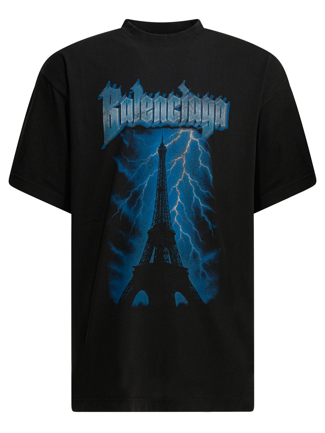 Balenciaga Paris Thunderstorm T-shirts - Black | f3da4faa2df1fd3425776c16c27b9f34e166ad75