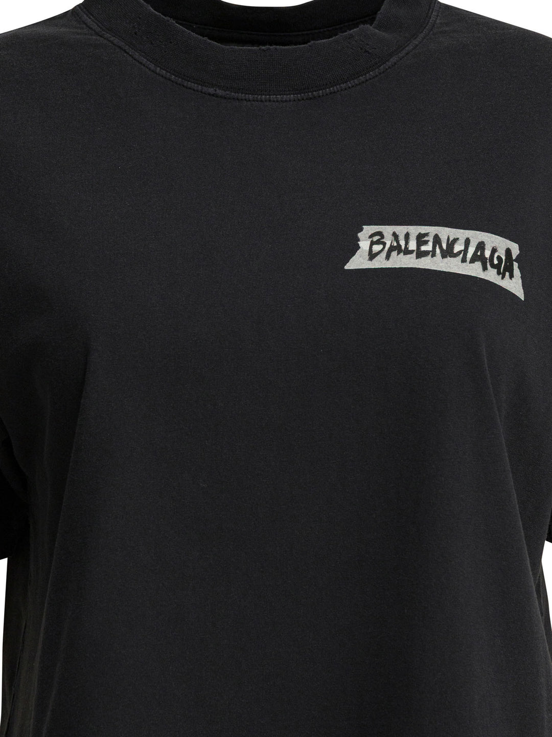 Balenciaga Masking Tape T-shirts - Black | 1417fdfb0e2b5ad2b2074c98299f1c36ec521a25