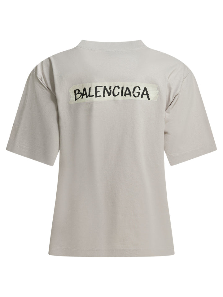 Balenciaga Masking Tape T-shirts - White | d1e56ed9e05d9923e14830ba92b5a5f0d46a6fb2