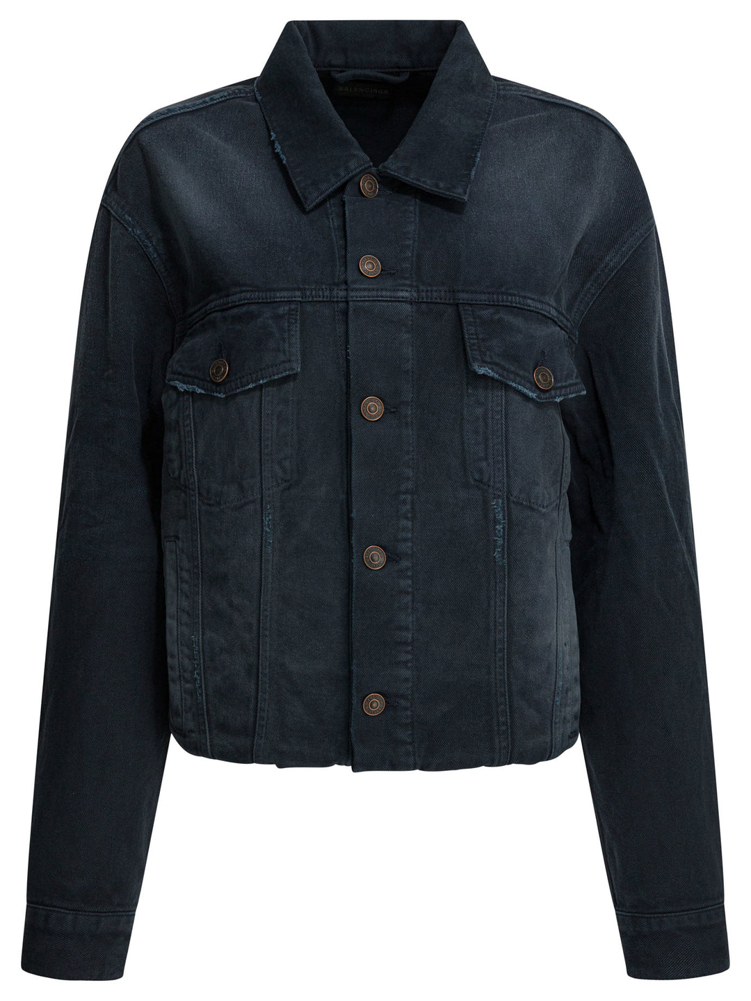 Balenciaga Denim Jacket With Old Effect Jackets and Coats - Blue | 480e857746df4d856f6b206ed1ee92671d1b61b0