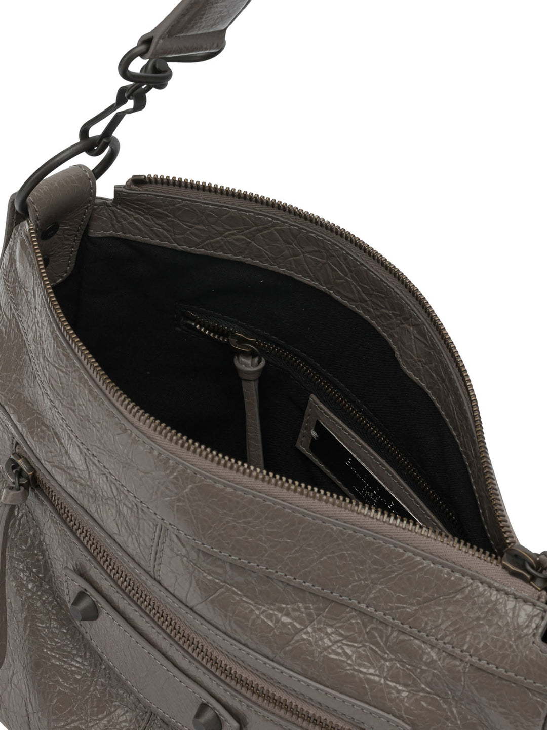 Balenciaga Le City Moto Shoulder Bags - Grey | 44516959dba1c5b295a5fc0b1f8e53f90e312a21
