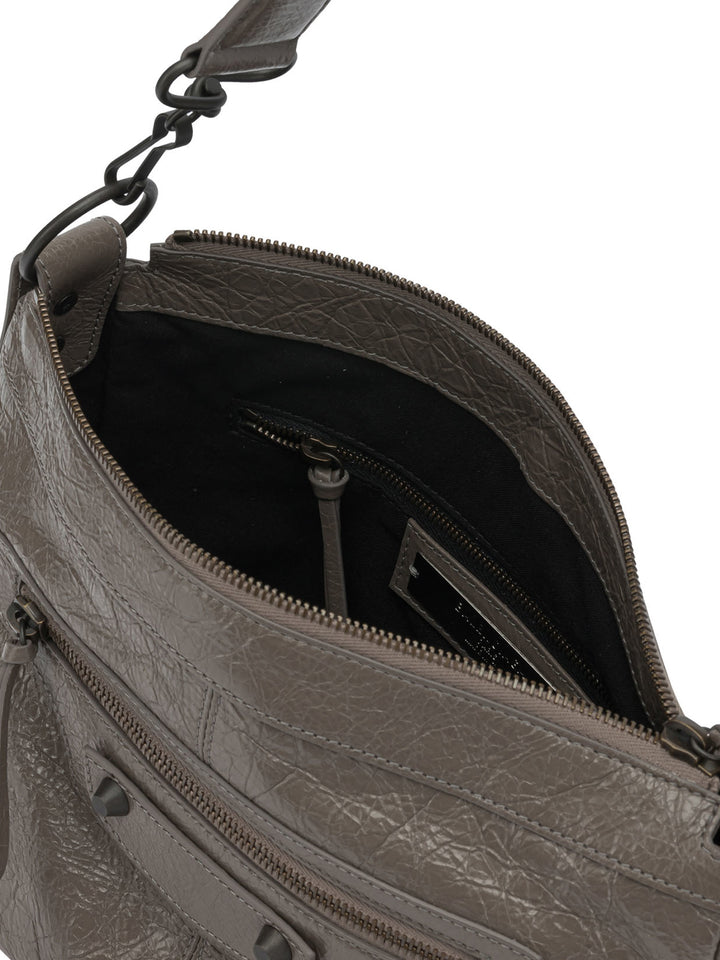 Balenciaga Le City Moto Shoulder Bags - Grey | 44516959dba1c5b295a5fc0b1f8e53f90e312a21