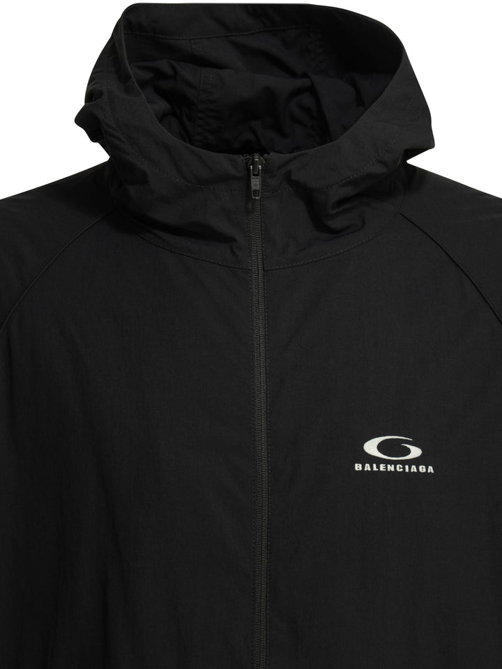 Balenciaga Technical Jacket With Logo Jackets and Coats - Black | 01ccc987fb9aeecca58d487271a5541d3192fb48