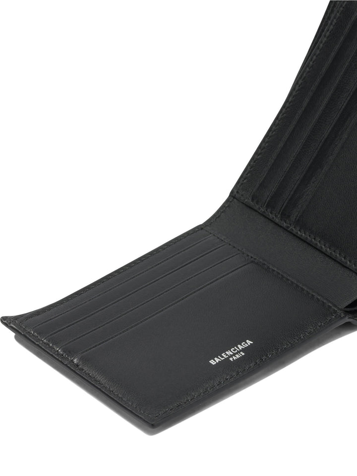 Balenciaga Cash Square Folded Wallets & Card holders - Black | d9243519233e95238d31778985205f25799a6b48