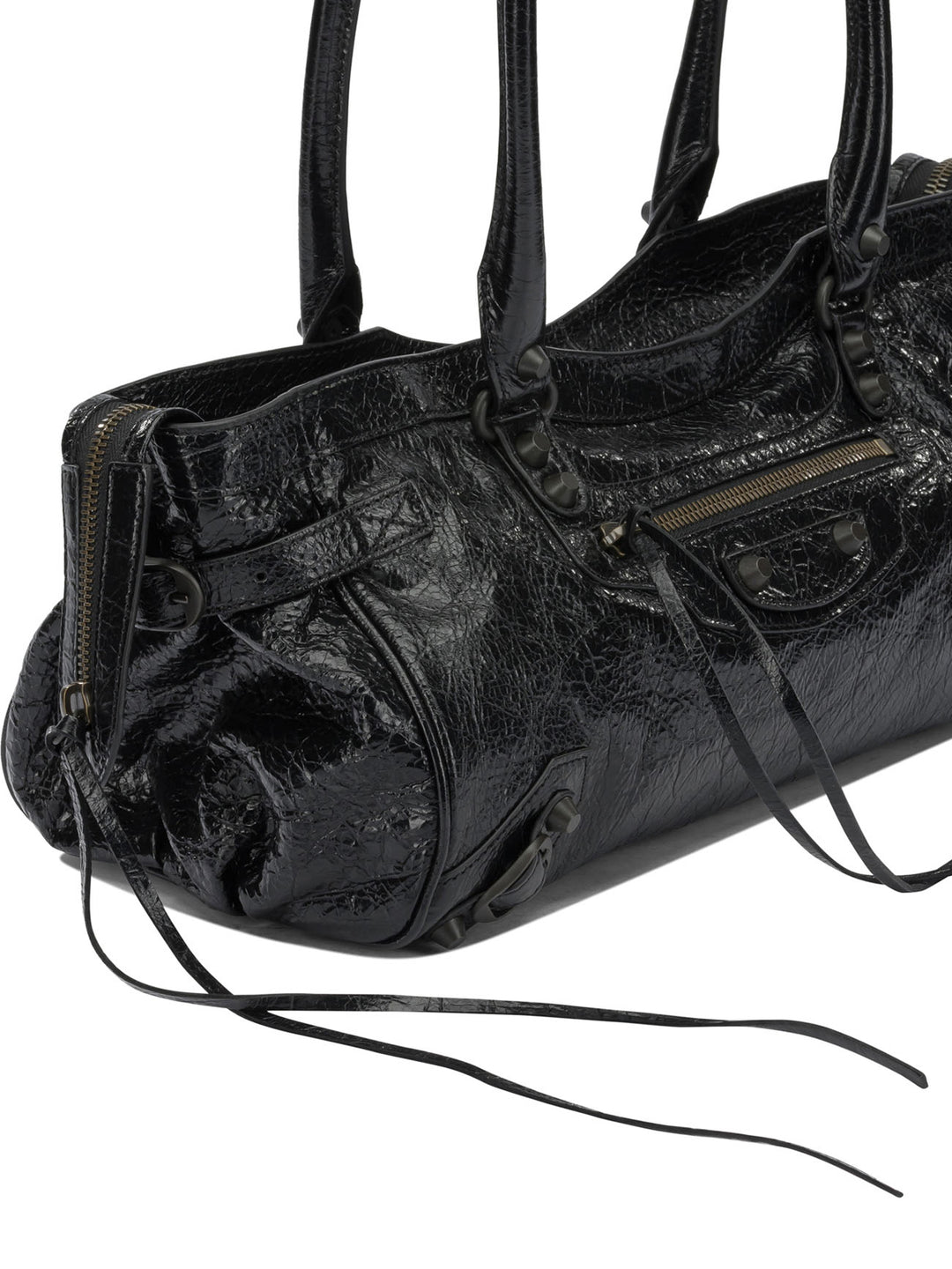 Balenciaga Le City East West Shoulder Bags - Black | 13a61ebe1fba6f3c9eaae8c43ab434fb24d7b6cc