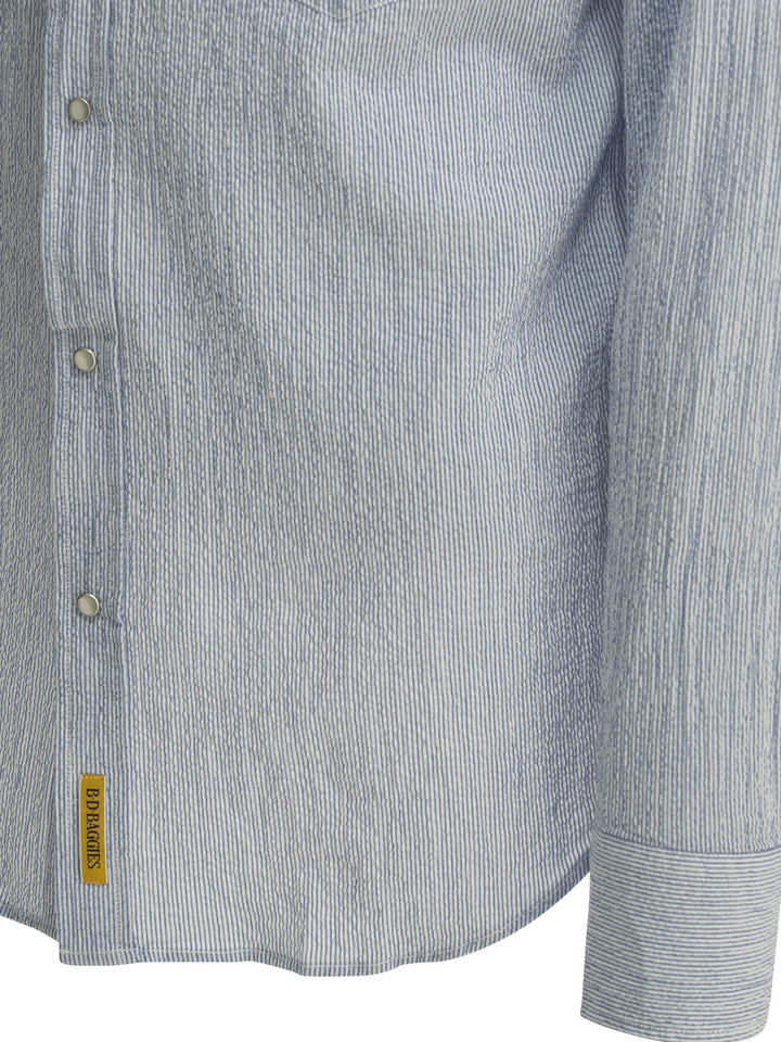 Bd Baggies Rodeo Seersucker Shirts - Light blue | 4b0262cca78dc6aeb2919c9f0c926c2ecb353bdd