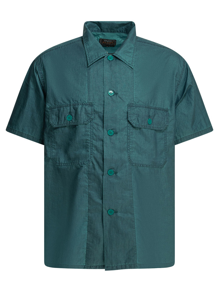 Beams Plus Mil Sht Shirts - Blue | a8a4029550a76d059bd203abfb2cd0c7f2a6dbd5