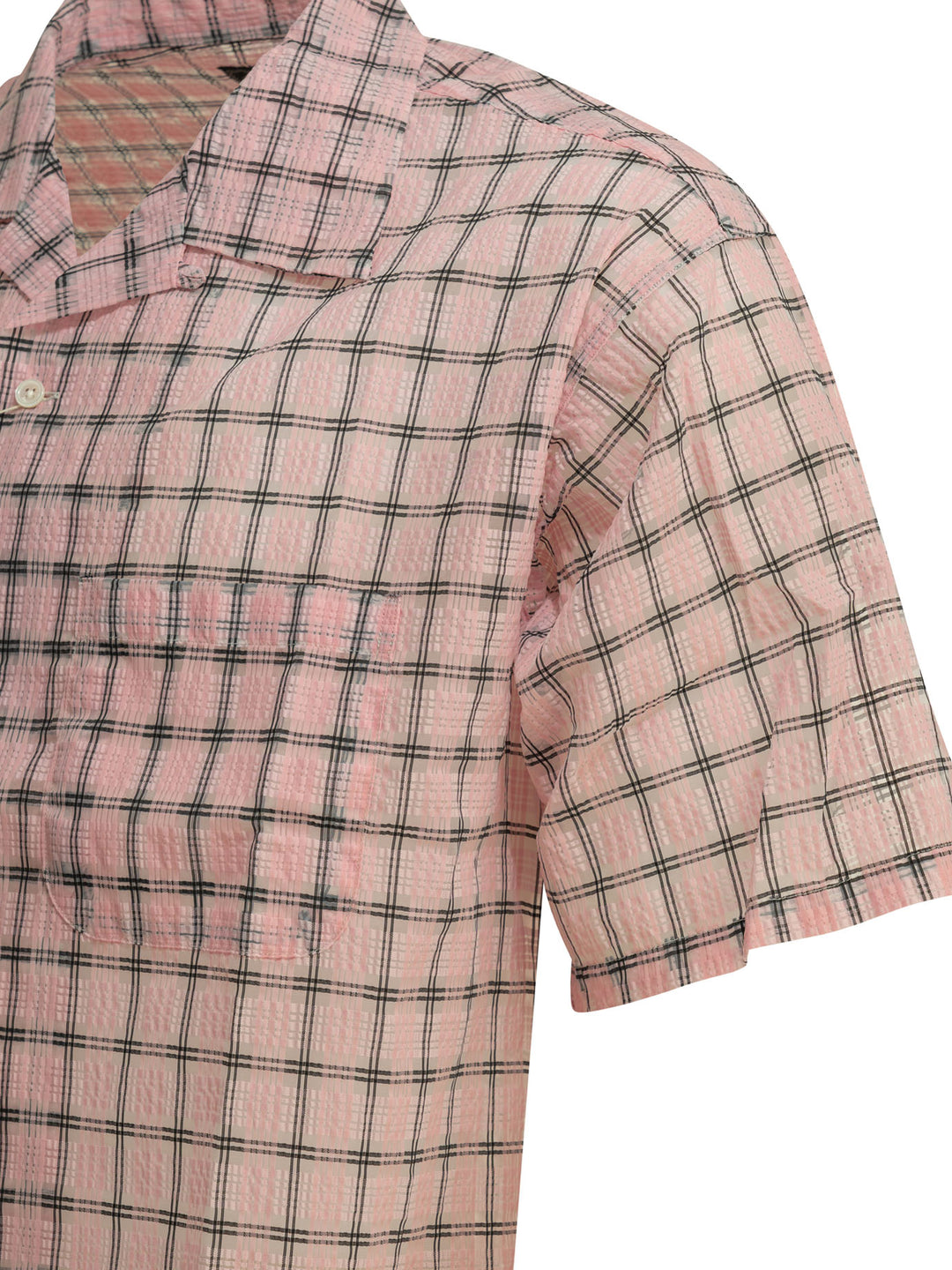 Beams Plus Open Collar Nylon Airy Plaid Shirts - Pink | b54d598c32b668ea5dfcde0f2c68bff4dcfed107