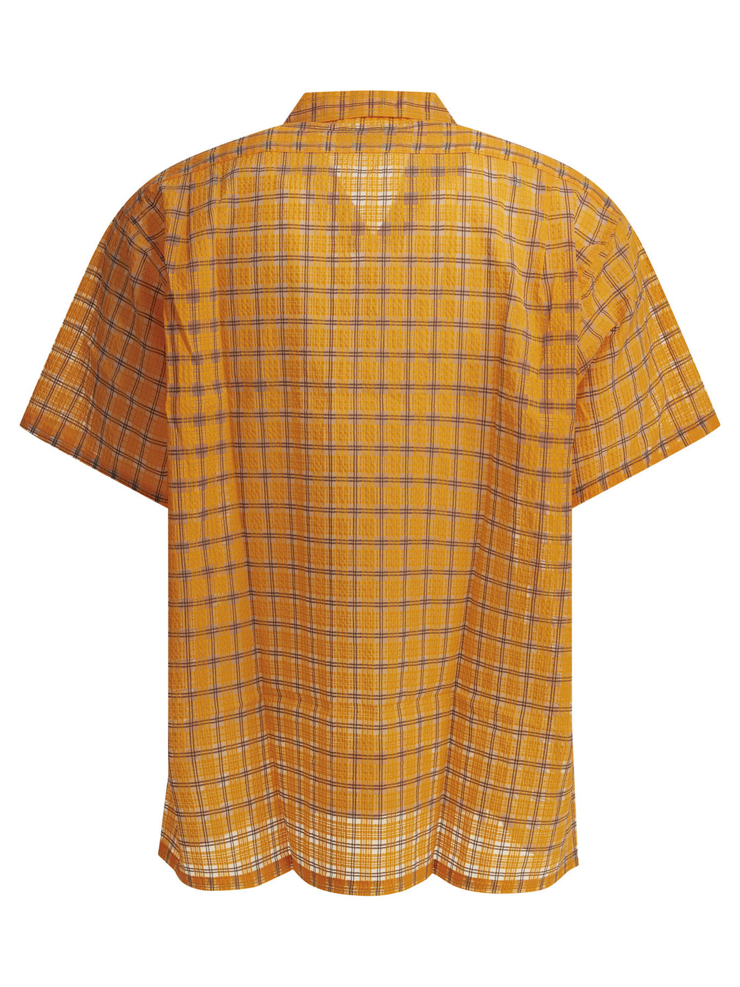 Beams Plus Open Collar Nylon Airy Plaid Shirts - Orange | ffdf43fccc4ae7f0643b43e7864145d629db32a1