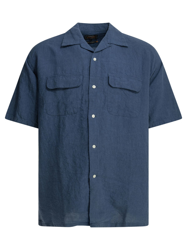 Casual Linen Shirt Shirts Blue