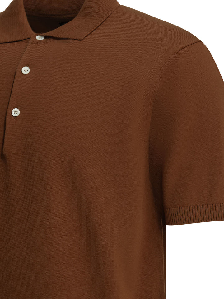 Beams Plus Cotton Button-Down Polo Shirt Polo shirts - Brown | bbc15a88be6e9fcce6a68082b8ebcd0921b7b3e2