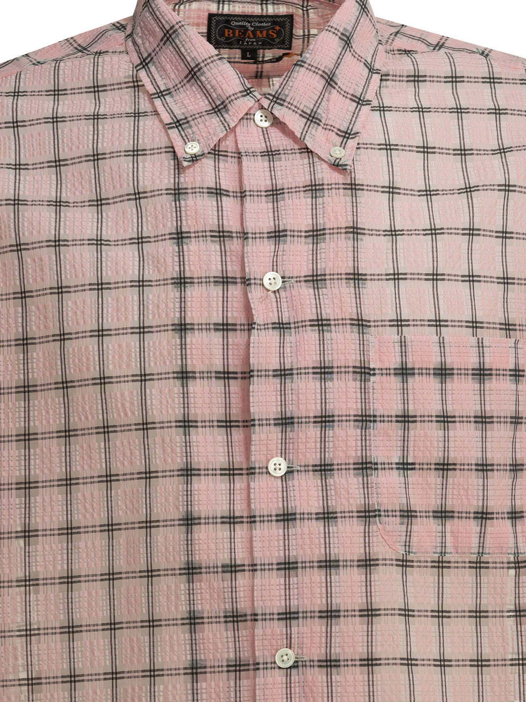 Beams Plus Open Bd Nylon Airy Plaid Shirts - Pink | 7f8257b60d9fe0f3d4790dfd72e0102100d9524e