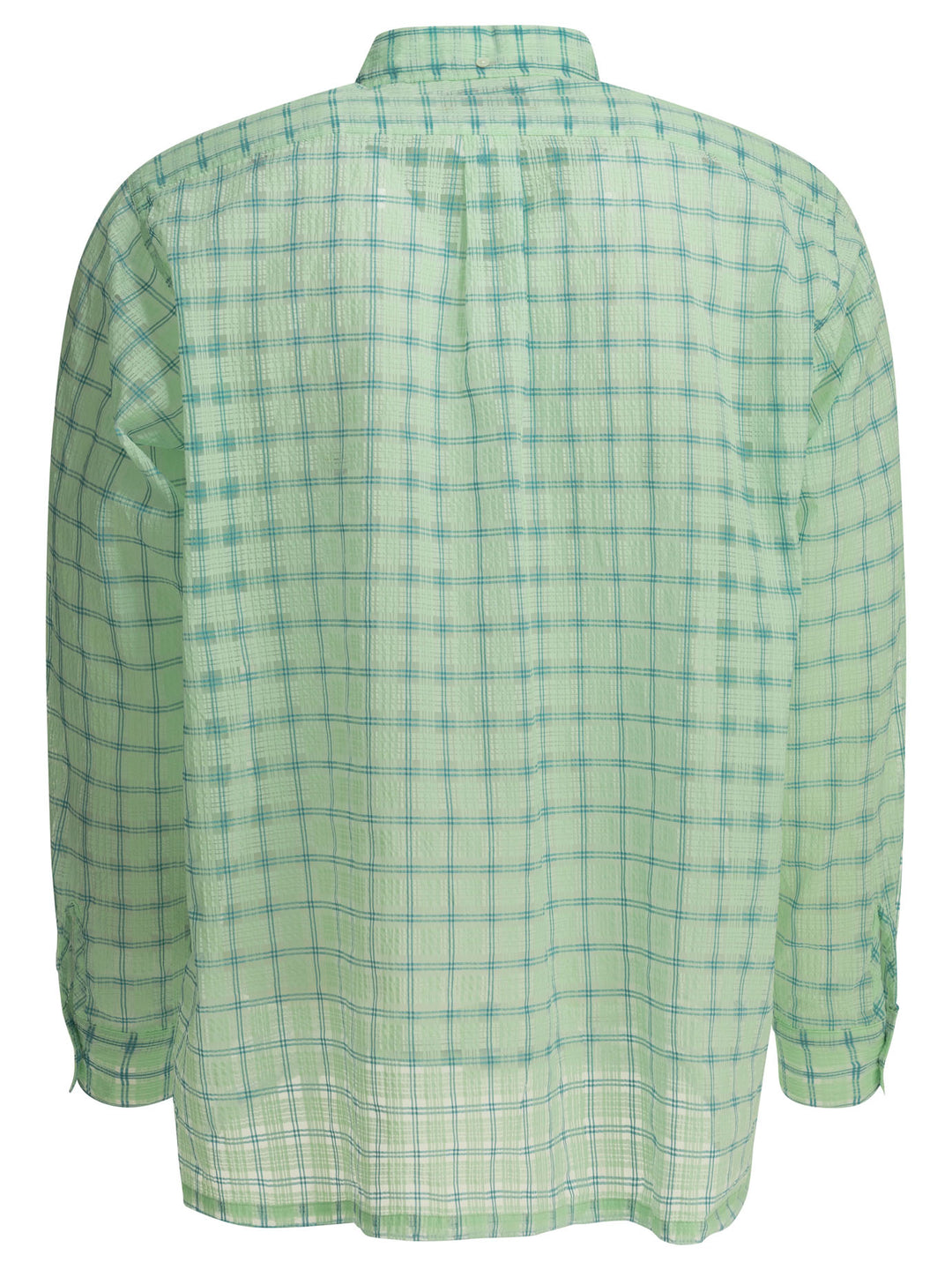 Beams Plus Open Bd Nylon Airy Plaid Shirts - Green | 76f25de5cefc89526380312f8f67df51c61e2f47