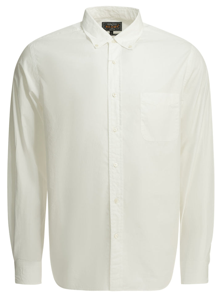 Beams Plus B.D. Color Broad Shirts - White | 03ea5208e09900ac2d1d0ddae80252e4a0a29155