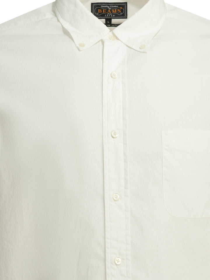 Beams Plus B.D. Color Broad Shirts - White | 8795d2e934370ee9f4d4edbb3457bd76edfac802