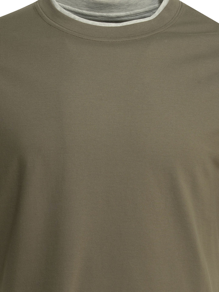 Brunello Cucinelli Faux Layering T-shirts - Green | dc007cd27e591dd667b871df8054a9314948fbe2