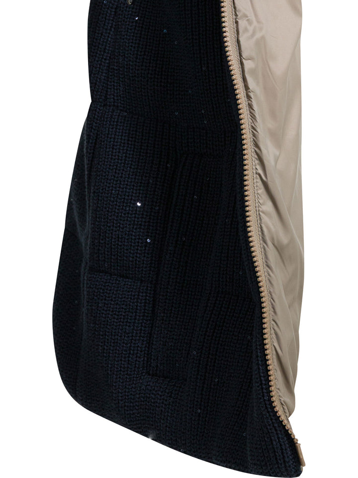 Brunello Cucinelli Sleeveless Jacket Jackets and Coats - Blue | 4706272eb45ea2ab34cb449dd73c277b1902ebf9